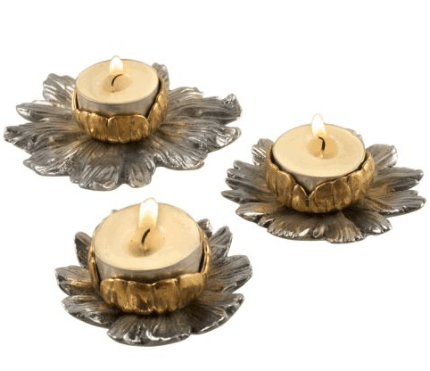 * Water Lily Tea Light Set/3 - Gaines Jewelers