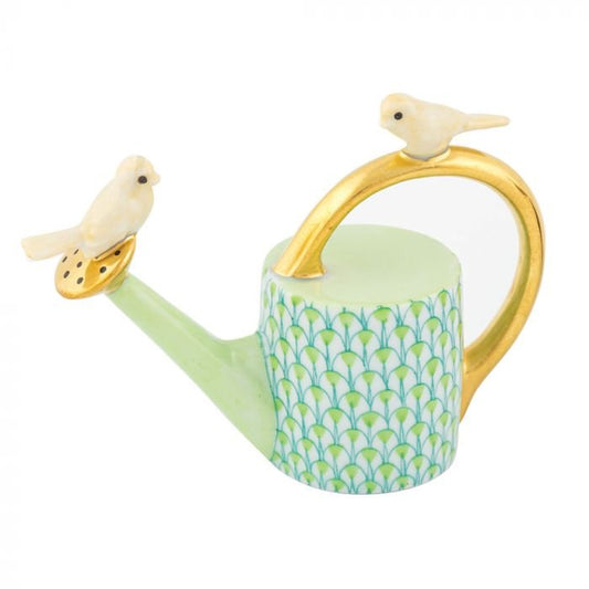 Watering Can with Birds - Key Lime - Herend - Gaines Jewelers