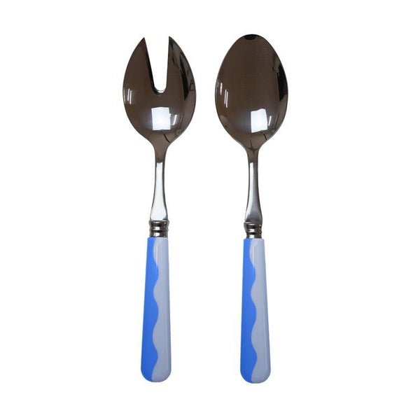 Wave Salad Servers - Periwinkle & Blue 2‑Piece Set - Addison Ross - Gaines Jewelers