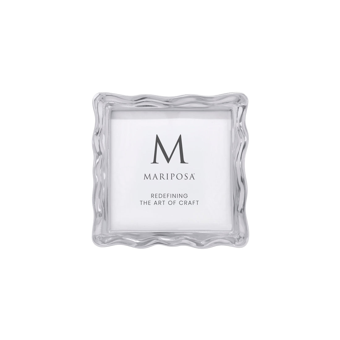 Wavy 4x4 silver frame - Mariposa - Gaines Jewelers