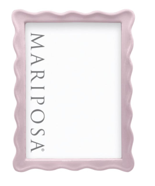 Wavy Pink Enamel Picture Frame - Mariposa - Gaines Jewelers