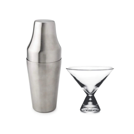 Westport Martini Glass and Shaker Gift Set - Simon Pearce - Gaines Jewelers