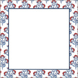 WH Hostess Social Stationery - 8.5"X8.5" 200 page SLAB Notepad | Red Floral Block Print - Gaines Jewelers