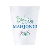 WH Hostess Social Stationery - In Stock Let's Mahjong Shatterproof Cups - Gaines Jewelers