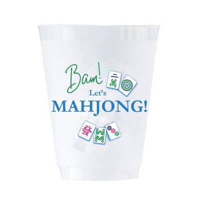WH Hostess Social Stationery - In Stock Let's Mahjong Shatterproof Cups - Gaines Jewelers