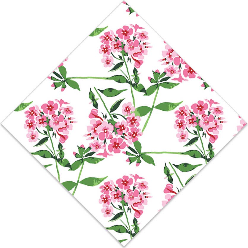 WH Hostess Social Stationery - Pink Flowers Paper Cocktail Napkins | Pack of 20 - Gaines Jewelers