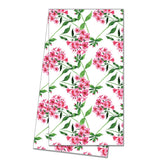 WH Hostess Social Stationery - Pink Flowers Tea Towel - Gaines Jewelers