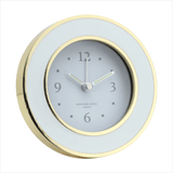 White and Gold Silent Alarm Clock - Addison Ross - Gaines Jewelers