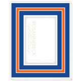 White Collegiate Blue & Orange Border 4x6 Frame - RosanneBeck Collections - Gaines Jewelers