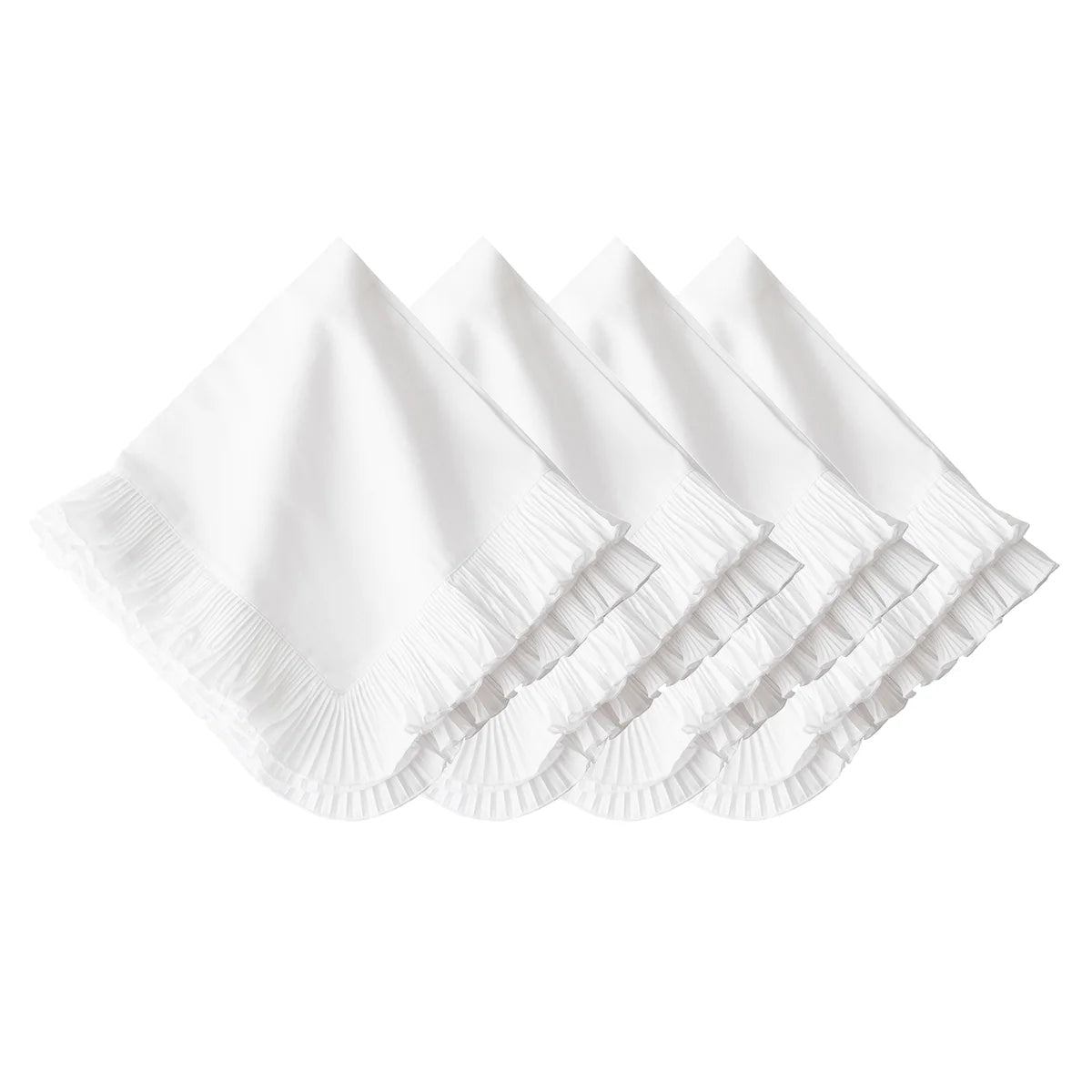 White Mademoiselle Napkin Set of 4 - Juliska - Gaines Jewelers