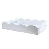 White Medium Lacquered Scallop Serving Tray - Addison Ross - Gaines Jewelers