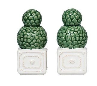 Whitewash Berry & Thread Topiary Salt and Pepper Set - Juliska - Gaines Jewelers