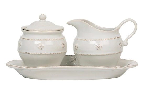 Whitewash Sugar and Creamer Set/3pc - Berry & Thread - Juliska - Gaines Jewelers