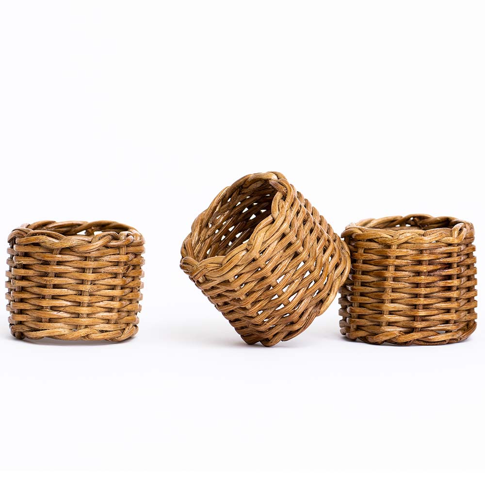 Wicker Napkins Rings (Set of 4) - Gaines Jewelers