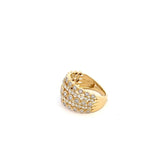 Wide band ring with 5 rows of diamonds 14kt. yellow gold by Sophia - Gaines Jewelers