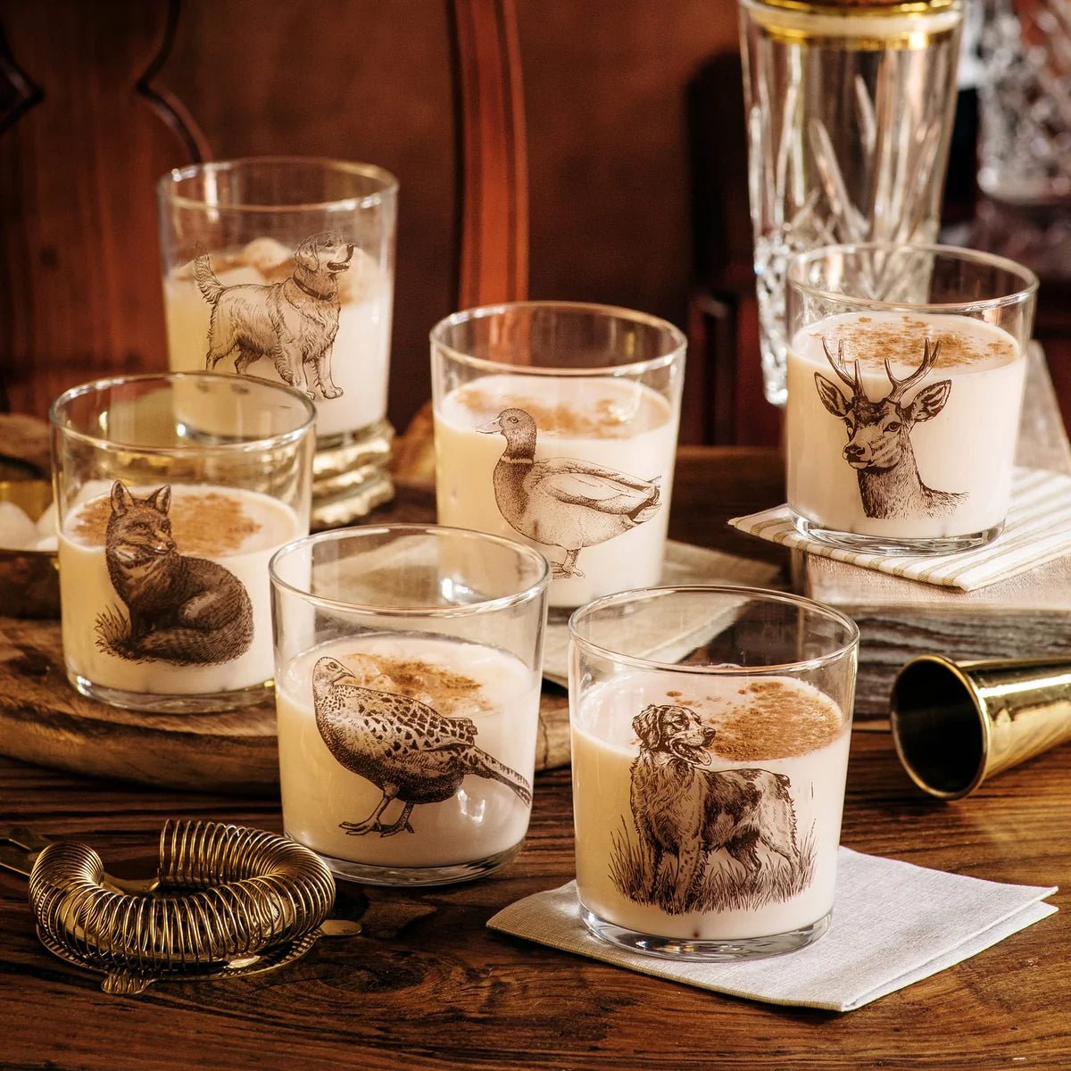 Wildlife Assorted Tumblers - Set of 6 - Vietri - Gaines Jewelers