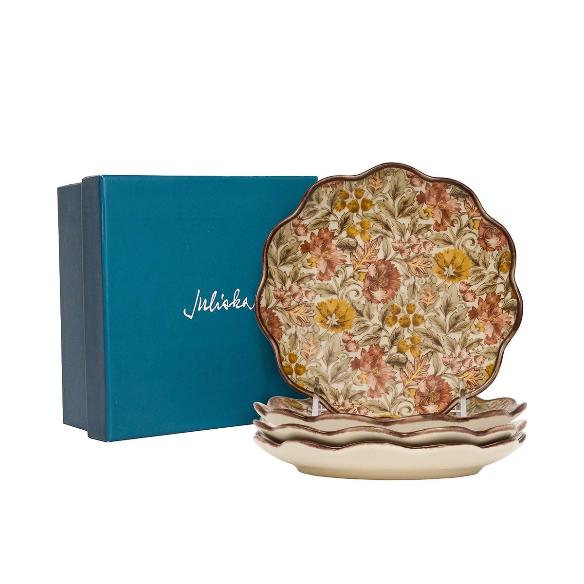 Willa Cocktail Plate Set/4 - Amber - Juliska - Gaines Jewelers