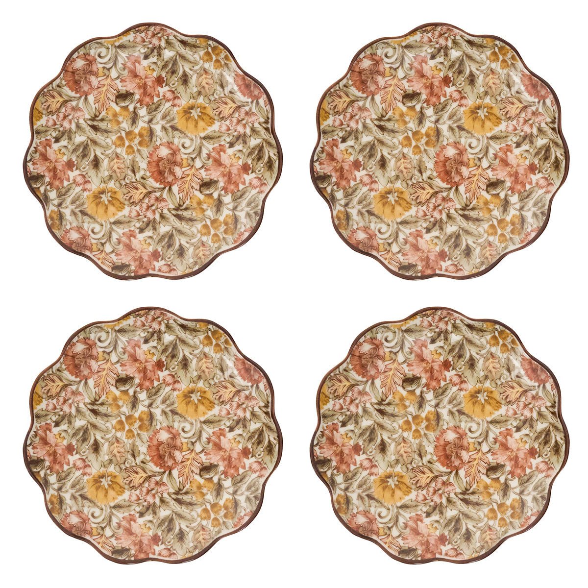 Willa Cocktail Plate Set/4 - Amber - Juliska - Gaines Jewelers