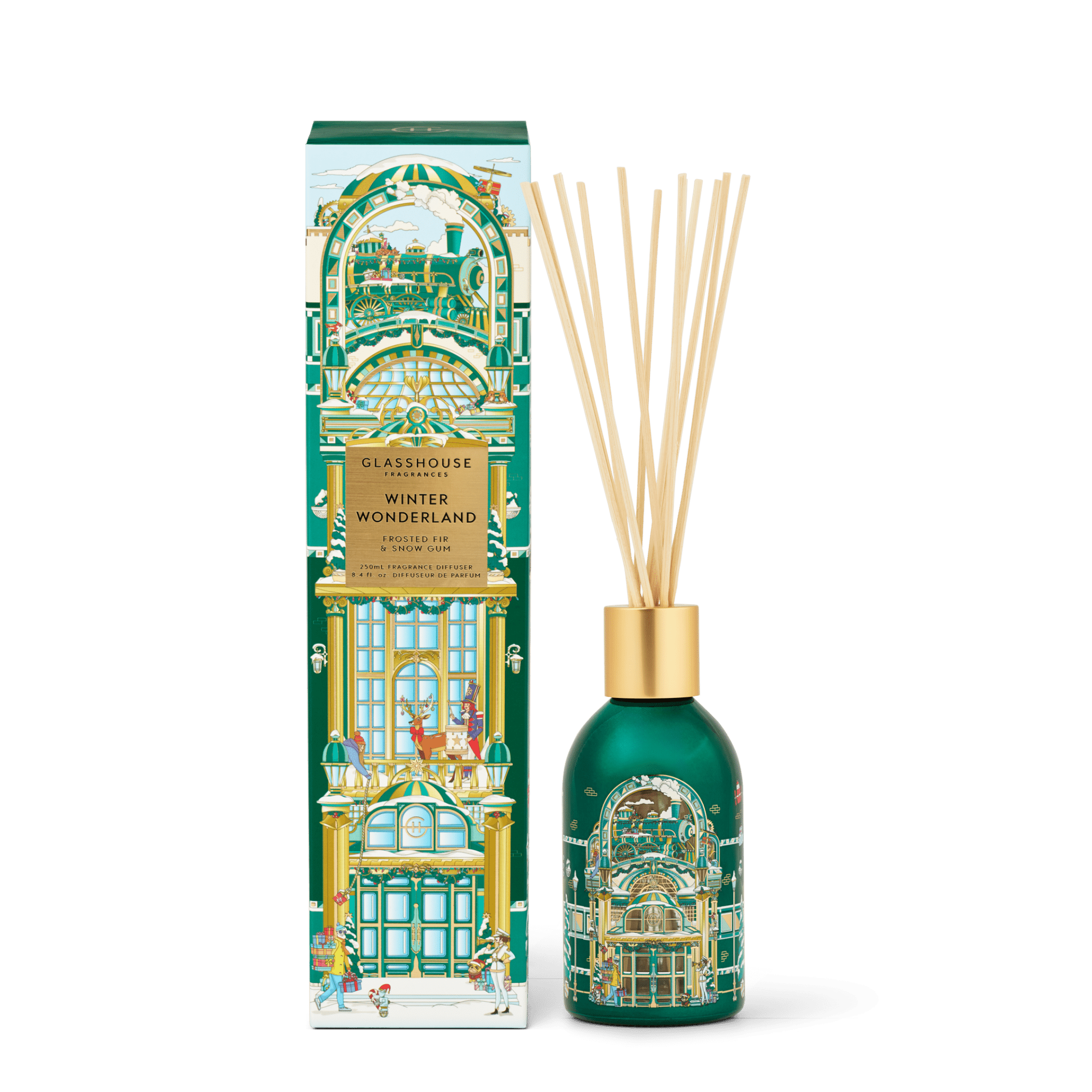 Winter Wonderland 8.45oz Difuser - Frosted Fir & Snow Gum - Glasshouse - Gaines Jewelers