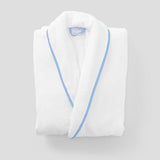 Women's Long Signature Robe - French Blue on White Size M - Gaines Jewelers