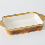 Wood and Gold Finished Rectangular Baking Dish - Pampa Bay - Gaines Jewelers