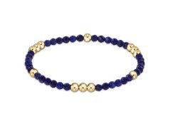 Worthy Pattern 3mm Bead Bracelet - Lapis - Enewton - Gaines Jewelers