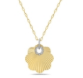 Yellow Gold Flower Pendant with Diamond Bail - Bassali - Gaines Jewelers