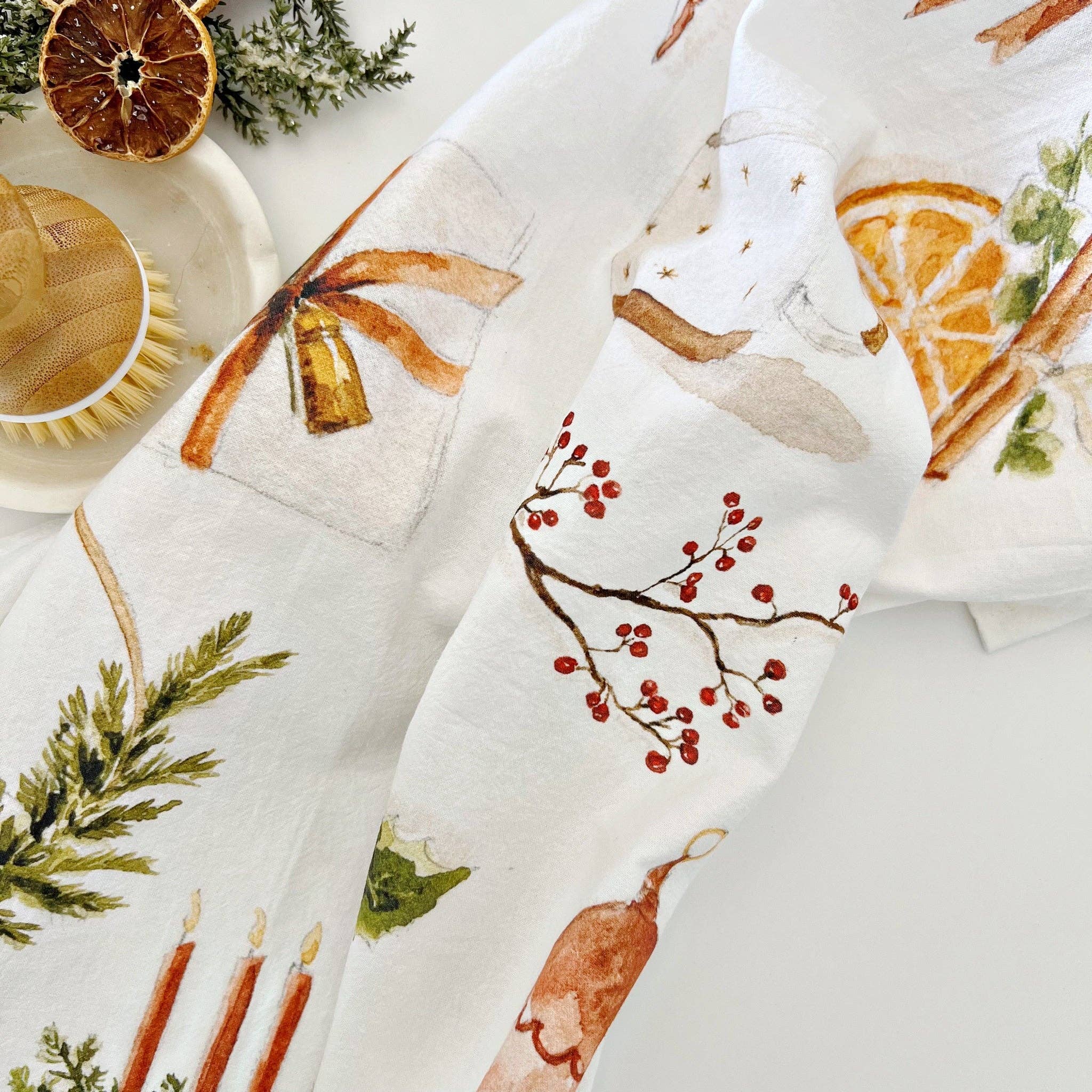 Yuletide Tea Towel - emily lex studio - Gaines Jewelers