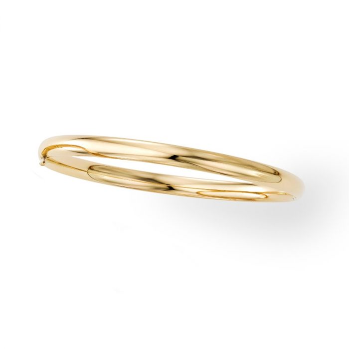 14K Gold Polished 5mm Domed Bangle - Gaines Jewelers