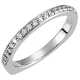 14K White gold diamond eternity band 1/5 CTW ring - Gaines Jewelers