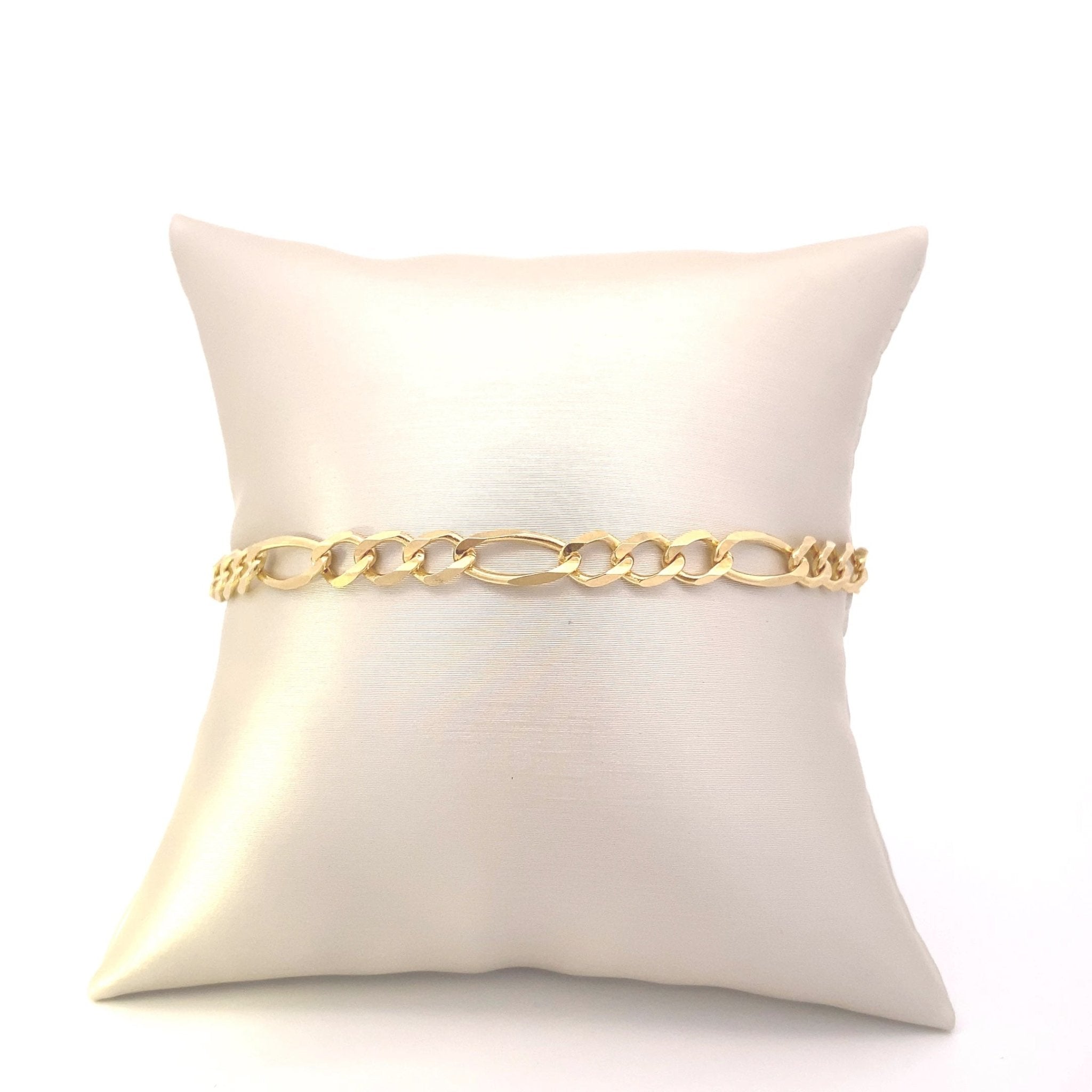 14kt Figaro Link Bracelet - Gaines Jewelers