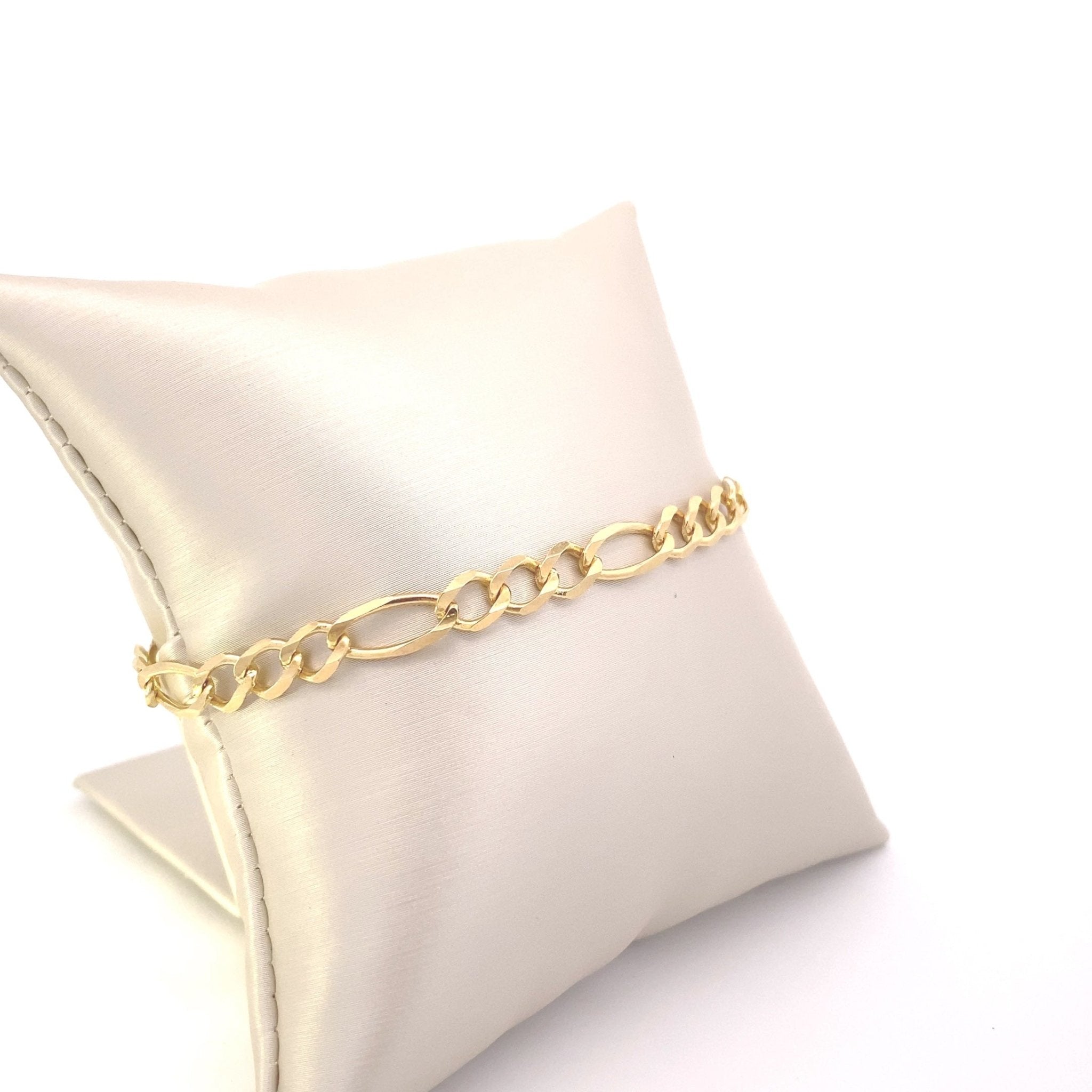 14kt Figaro Link Bracelet - Gaines Jewelers