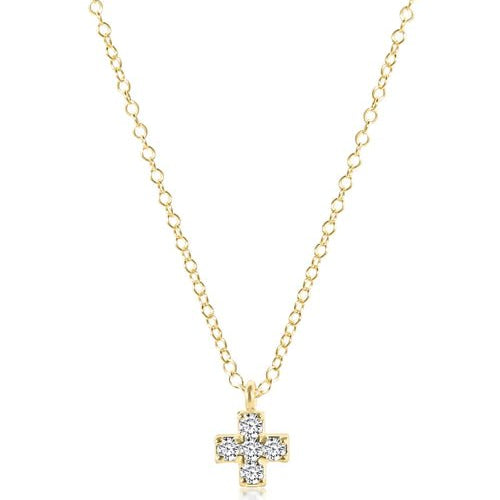 14kt Gold and Diamond Signature Cross Necklace - Gaines Jewelers