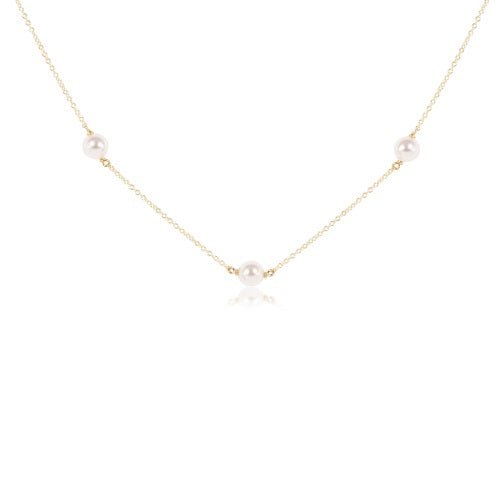 15" Simplicity Chain-Pearl Choker - Gaines Jewelers