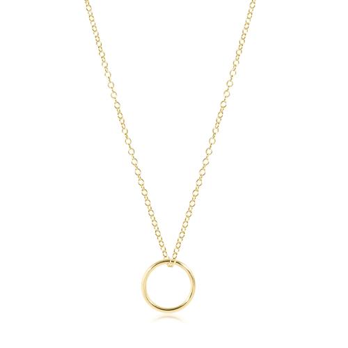 16" Gold Necklace Halo Charm - Gaines Jewelers