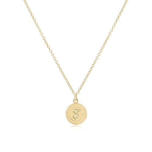 16" Gold Necklace Respect Disc Charm - Gaines Jewelers