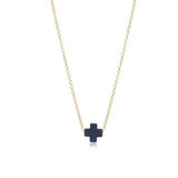 16" Gold Signature Cross Necklace - Gaines Jewelers