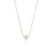 16" Gold Signature Cross Necklace - Gaines Jewelers