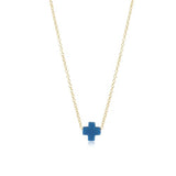 16" Gold Signature Cross Necklace - Gaines Jewelers