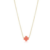 16" Gold Signature Cross Necklace - Gaines Jewelers