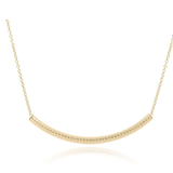16" Necklace Gold- Bliss Bar Textured Gold - Gaines Jewelers