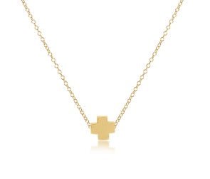 16" Necklace Small Gold Cross - Gaines Jewelers