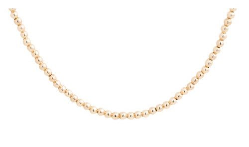17" Choker Classic Gold Bead - Gaines Jewelers