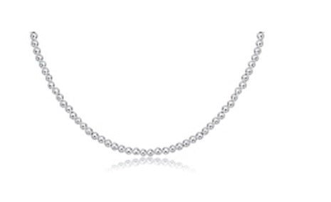 17" Choker Classic Sterling Bead - Gaines Jewelers