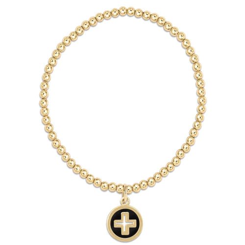 3mm Disc Signature Cross Classic Gold Bracelet - Gaines Jewelers