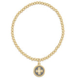 3mm Disc Signature Cross Classic Gold Bracelet - Gaines Jewelers
