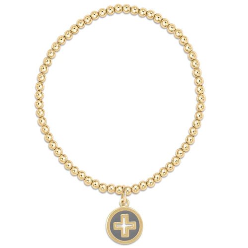 3mm Disc Signature Cross Classic Gold Bracelet - Gaines Jewelers