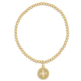 3mm Disc Signature Cross Classic Gold Bracelet - Gaines Jewelers