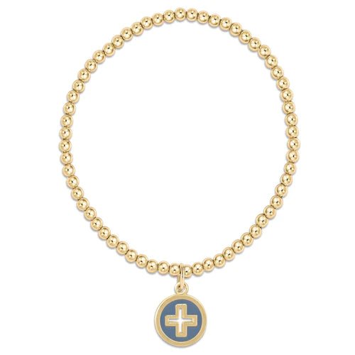 3mm Disc Signature Cross Classic Gold Bracelet - Gaines Jewelers