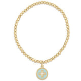 3mm Disc Signature Cross Classic Gold Bracelet - Gaines Jewelers